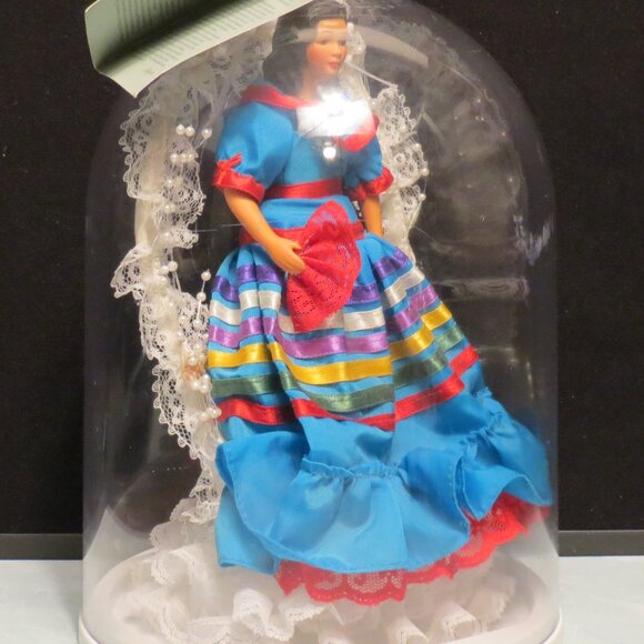 Vintage 1990 Avon Lupita from Mexico International Porcelain Doll 8" with Case - Picture 1 of 7